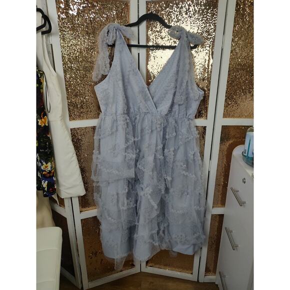 Arula Tulle Tiered Dress Light Lavender Bows Shoulder 1XL - Picture 1 of 16